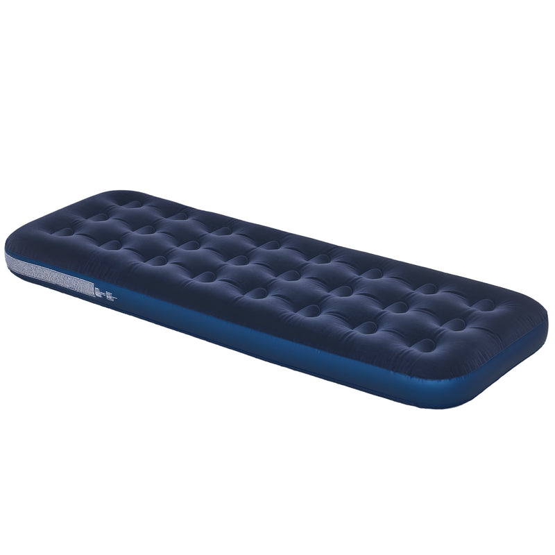 Outsunny Single Air Mattress, Portable Air Bed with Flocked Surface, Blue