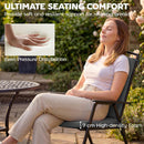 Outsunny 2Pcs Garden Chair Cushions, Waterproof Seat Pads, Dark Grey