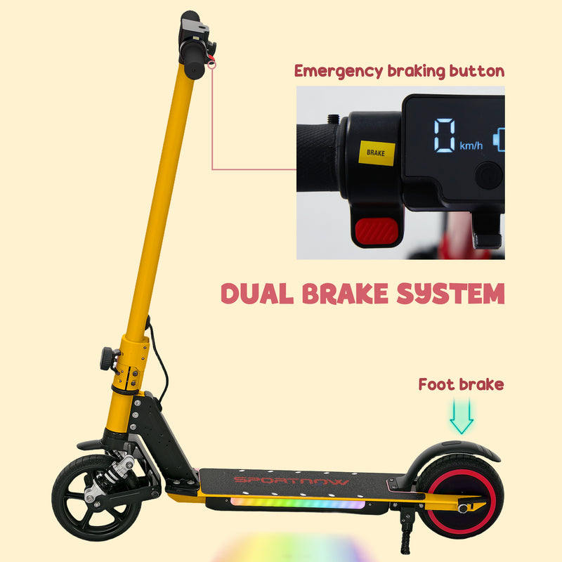 SPORTNOW Folding Electric Scooter W/ LED Lights And Display