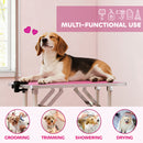 PawHut Foldable Dog Grooming Table Adjustable Arm for Small Dogs 81x49x80 cm