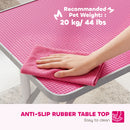 PawHut Foldable Dog Grooming Table Adjustable Arm for Small Dogs 81x49x80 cm