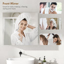 HOMCOM Bathroom Mirror Cabinet with 2 Doors and Adjustable Shelf, White