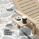 Outsunny Set of 2 Resin Reclining Sun Loungers for Garden, Khaki