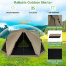 6-Sided Family Tent with Rainfly, Skylight, 3 Doors, 3 Windows-Olive Green