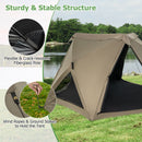 6-Sided Family Tent with Rainfly, Skylight, 3 Doors, 3 Windows-Olive Green