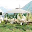 395 X 395 Cm Pop Up Canopy Tent With Vented Top And 8 Drainage Holes-Beige