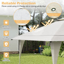 395 X 395 Cm Pop Up Canopy Tent With Vented Top And 8 Drainage Holes-Beige