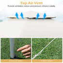 395 X 395 Cm Pop Up Canopy Tent With Vented Top And 8 Drainage Holes-Beige