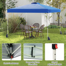 3 X 3 M Pop Up Canopy Tent With 1 Sidewall Wheeled Bag-Blue