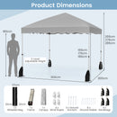300 X 300 Cm Pop Up Canopy Tent With Wheeled Bag-Grey