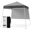 Pop up Canopy Tent with 1 Sidewall Outdoor Easy Setup Folding Gazebo Shelter-Grey