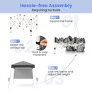 Pop up Canopy Tent with 1 Sidewall Outdoor Easy Setup Folding Gazebo Shelter-Grey