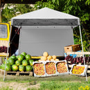 Pop up Canopy Tent with 1 Sidewall Outdoor Easy Setup Folding Gazebo Shelter-White