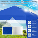 Pop up Canopy Tent with 2 Sidewalls Easy Setup Outdoor Sun Shelter-Blue