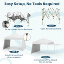 Pop Up Canopy Tent With 2 Sidewalls Easy Setup Outdoor Sun Shelter-White