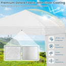 Pop Up Canopy Tent With 2 Sidewalls Easy Setup Outdoor Sun Shelter-White