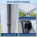 Pop up Canopy Tent with Portable Wheeled Bag 8 Stakes 4 Wind Ropes-White