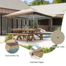 Pop Up Gazebo With Vented Top And Portable Canopy Shelter-without Mesh Netting