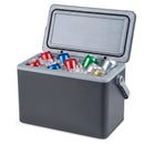 Portable Hard Cooler 12 L Injection Molded Insulated Ice Chest With Easy-Grip Handle-Grey