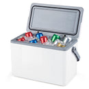 Portable Hard Cooler 12 L Injection Molded Insulated Ice Chest With Easy-Grip Handle-White
