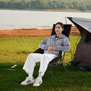 Portable Camping Chair High Back Ultra-Lightweight Foldable Backpacking Chair-Black