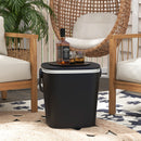 Portable Cooler Box Side Table With Handle And Bottle Opener-Black