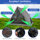 Pop-up Camping Tent with Carry Bag and Rainfly for 2-3 People-Grey