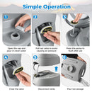 Portable Toilet With 20 L Detachable Waste Tank-Dark Grey