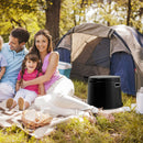 Portable Travel Toilet with Detachable Inner Bucket and Removable Toilet Paper Holder-Black