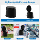 Portable Travel Toilet with Detachable Inner Bucket and Removable Toilet Paper Holder-Black