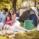 Portable Travel Toilet with Detachable Inner Bucket and Removable Toilet Paper Holder-Green