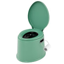 Portable Travel Toilet with Detachable Inner Bucket and Removable Toilet Paper Holder-Green