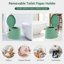Portable Travel Toilet with Detachable Inner Bucket and Removable Toilet Paper Holder-Green