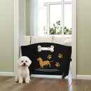 PawHut Wooden Dog Stopper, Freestanding Dog Gate With Support Feet, Black