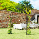 Outsunny Steel Garden Arch, 2.2m High x 1.5m Wide Metal Garden Trellis Black