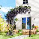 Outsunny Steel Garden Arch, 2.2m High x 1.5m Wide Metal Garden Trellis Black