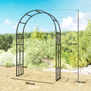 Outsunny Steel Garden Arch, 2.2m High x 1.5m Wide Metal Garden Trellis Black