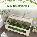 PawHut Reptile Terrarium, Snake Vivarium with Tempered Glass Windows