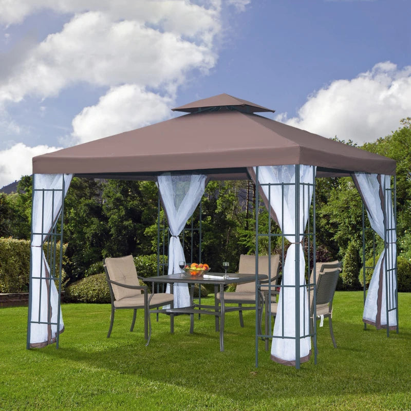 Outsunny 3 x 3(m) Gazebo Coffee