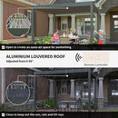 Outsunny 3 X 3(m) Electric Louvered Pergola Aluminium Pergola W/ LED Light