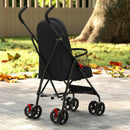 PawHut Foldable Dog Stroller with Mesh Windows for Mini Dogs, Black