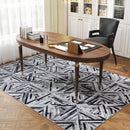 HOMCOM Non-Slip Washable Rug, Chenille Floor Carpet for Living Room,