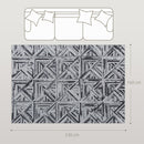 HOMCOM Non-Slip Washable Rug, Chenille Floor Carpet for Living Room,