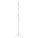 HOMCOM Coat Rack Bamboo Coat Stand With 8 Hooks For Handbags