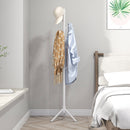 HOMCOM Coat Rack Bamboo Coat Stand With 8 Hooks For Handbags