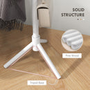 HOMCOM Coat Rack Bamboo Coat Stand With 8 Hooks For Handbags