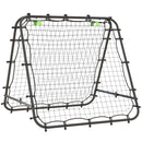 HOMCOM Rebounder Net Football Target Goal with Adjustable Angles, Red