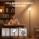 HOMCOM Uplighter Floor Lamp With Tuya App And Music Sync For Bedroom, Black