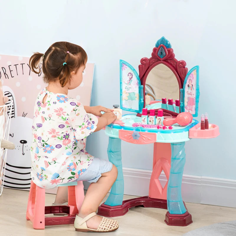 AIYAPLAY Dressing Table Playset - Blue & Pink