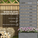 Outsunny Raised Garden Bed With Trellis And Drainage Hole, Planter Box - Brown/Grey